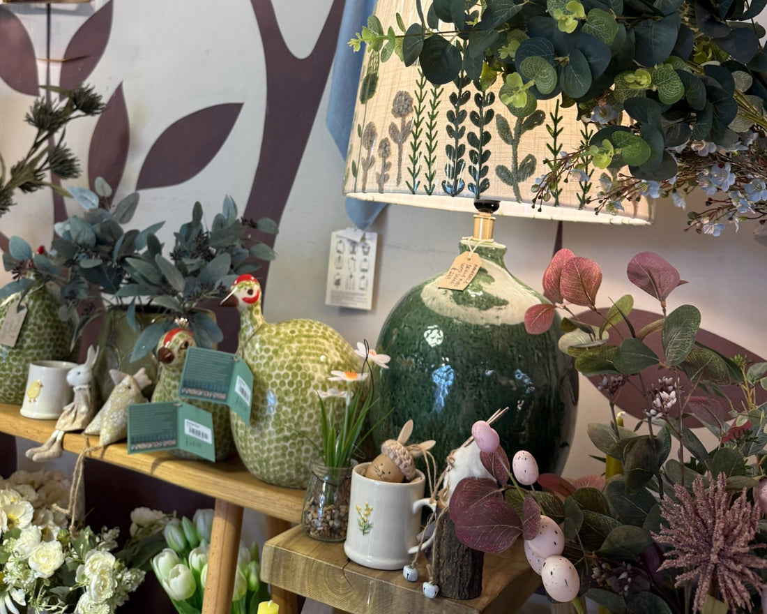 Homeware and seasonal gift display at Frankies Farmshop and Staplehurst Nurseries garden centre in Staplehurst, Kent